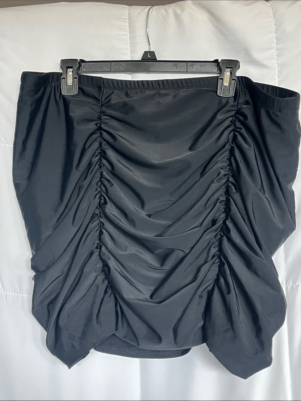 Torrid 4X Black Ruched Swim Skirt